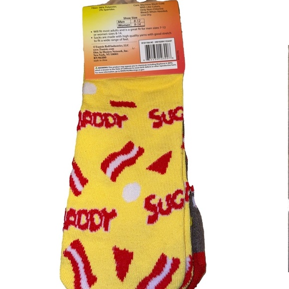 Men's SUGAR DADDY Low Cut Socks 2 pairs - Red and Gray NWT. Party Favor! - Picture 2 of 2